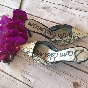 Sam Edelman | Shoes | Sam Edelman Snake Skin Odelia Leather Upper Heel ...